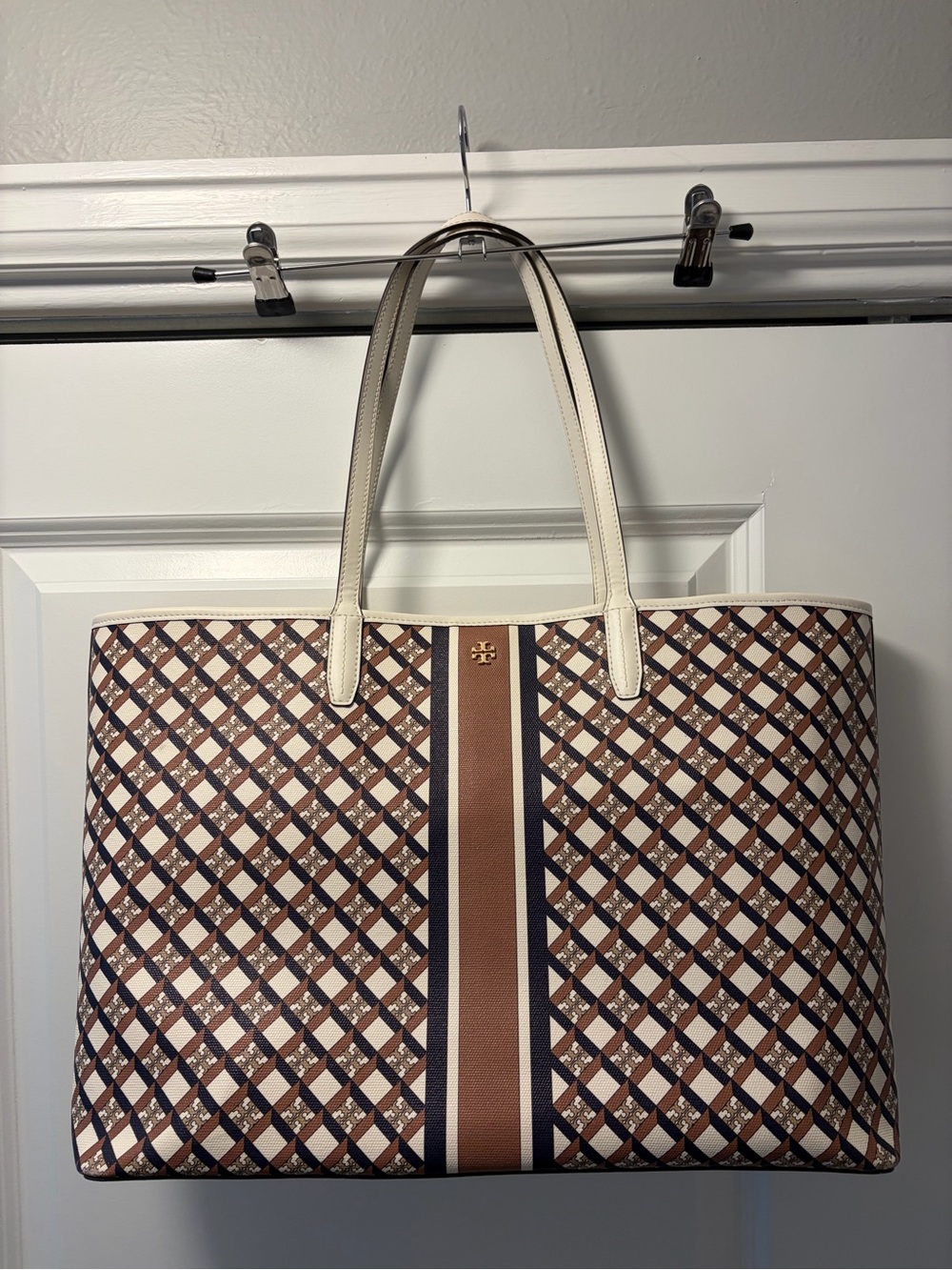 EUC Tory Burch Geo Logo Tote Large